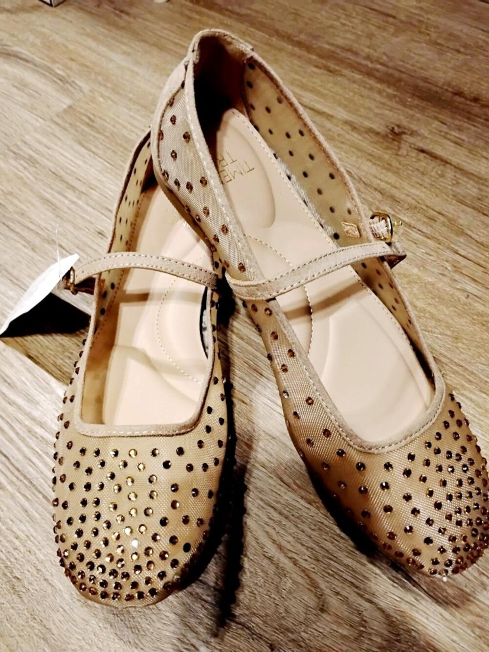 Mary Jane Ballet Rhinestones studded size 7 NWT Time and Tru
